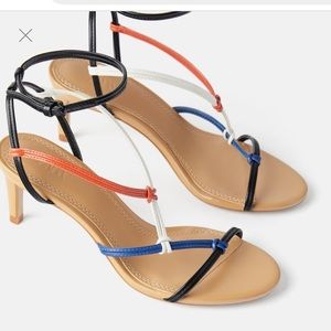 COPY - COPY - ZARA MULTICOLORED MID HEEL 🧡💙🖤